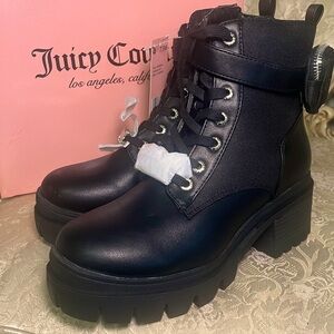 Juicy Coture Combat Boots with pouch.